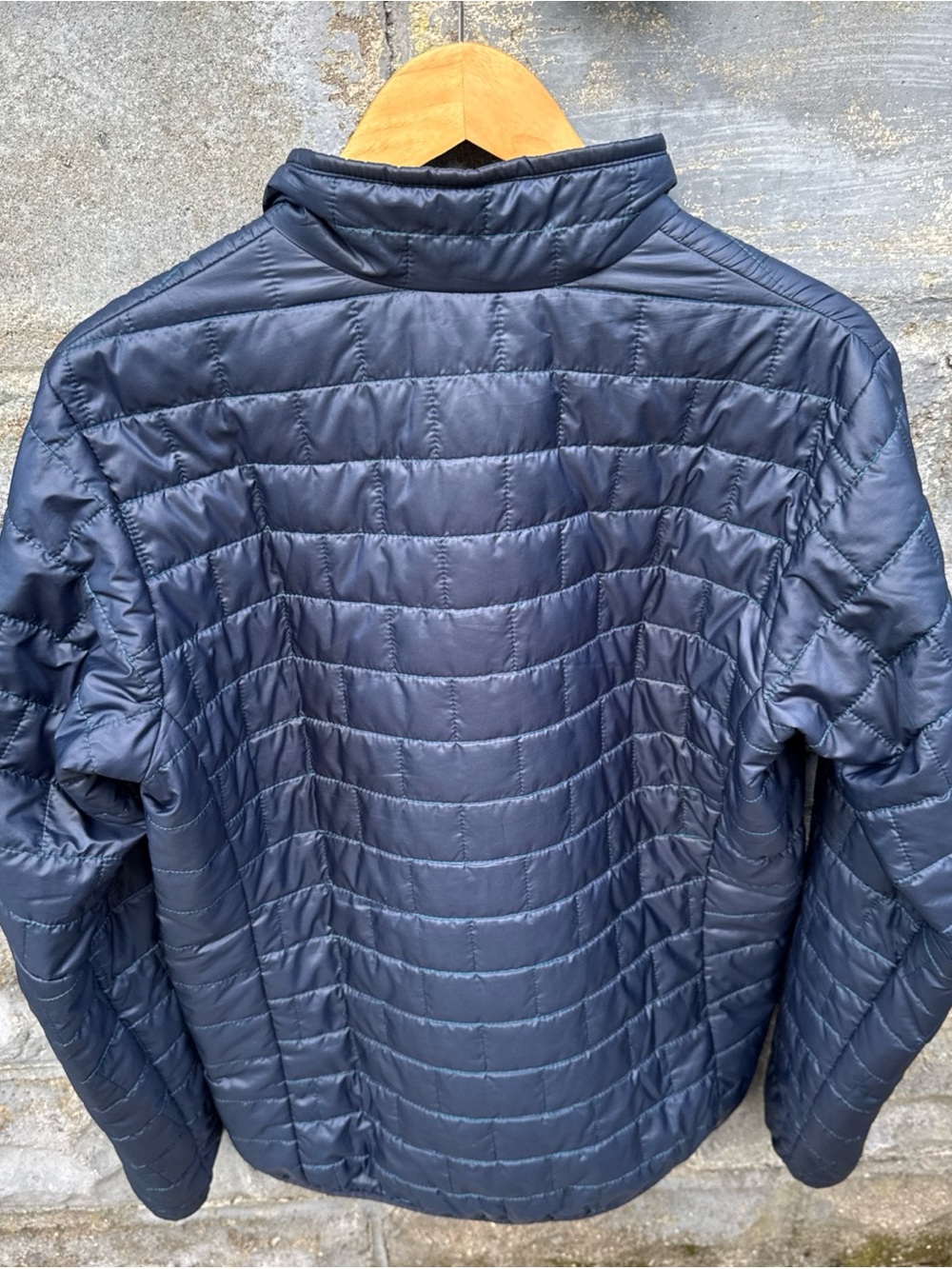 Patagonia Jacket Men's Medium Blue Nano Puff 1/4 Zip Puffer Outdoor Pullover - Picture 6 of 6